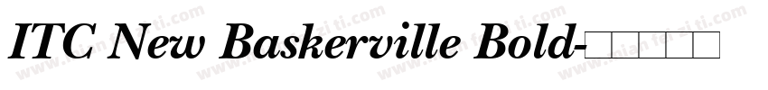 ITC New Baskerville Bold字体转换